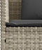 vidaXL - Tuinbank - met - kussens - poly - rattan - lichtgrijs