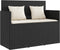 vidaXL - Tuinbank - met - kussens - poly - rattan - zwart
