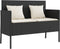 vidaXL - Tuinbank - met - kussens - poly - rattan - zwart
