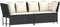 vidaXL - Tuinbank - met - kussens - poly - rattan - zwart
