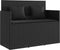 vidaXL - Tuinbank - met - kussens - poly - rattan - zwart