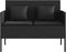 vidaXL - Tuinbank - met - kussens - poly - rattan - zwart