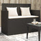 vidaXL - Tuinbank - met - kussens - poly - rattan - zwart