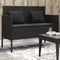vidaXL - Tuinbank - met - kussens - poly - rattan - zwart