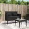 vidaXL - Tuinbank - met - kussens - poly - rattan - zwart