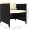 vidaXL - Tuinbank - met - kussens - poly - rattan - zwart