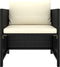 vidaXL - Tuinbank - met - kussens - poly - rattan - zwart