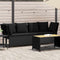 vidaXL - Tuinbank - met - kussens - poly - rattan - zwart