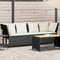 vidaXL - Tuinbank - met - kussens - poly - rattan - zwart
