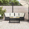 vidaXL - Tuinbank - met - kussens - poly - rattan - zwart