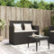 vidaXL - Tuinbank - met - kussens - poly - rattan - zwart