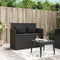 vidaXL - Tuinbank - met - kussens - poly - rattan - zwart