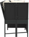 vidaXL - Tuinbank - met - kussens - poly - rattan - zwart