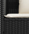 vidaXL - Tuinbank - met - kussens - poly - rattan - zwart