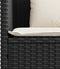 vidaXL - Tuinbank - met - kussens - poly - rattan - zwart