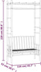 vidaXL - Tuinbank - met - pergola - 116 - cm - bamboe