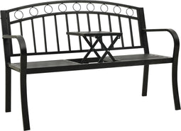 vidaXL-Tuinbank-met-tafel-120-cm-staal-zwart