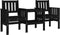 vidaXL - Tuinbank - met - tafel - 2-zits - massief - grenenhout - zwart