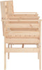 vidaXL - Tuinbank - met - tafel - 2-zits - massief - grenenhout