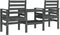 vidaXL - Tuinbank - met - tafel - 2-zits - massief - grenenhout - grijs
