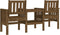 vidaXL - Tuinbank - met - tafel - 2-zits - massief - grenenhout - honingbruin