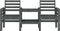 vidaXL - Tuinbank - met - tafel - 2-zits - massief - grenenhout - grijs