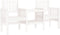 vidaXL - Tuinbank - met - tafel - 2-zits - massief - grenenhout - wit