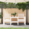 vidaXL - Tuinbank - met - tafel - 2-zits - massief - grenenhout - wit