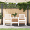 vidaXL - Tuinbank - met - tafel - 2-zits - massief - grenenhout - wit