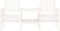 vidaXL - Tuinbank - met - tafel - 2-zits - massief - grenenhout - wit