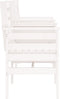 vidaXL - Tuinbank - met - tafel - 2-zits - massief - grenenhout - wit