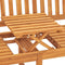 vidaXL - Tuinbank - met - tafel - 3-zits - 150 - cm - massief - teakhout