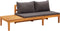 vidaXL - Tuinbank - met - tafel - en - donkergrijze - kussens - massief - acaciahout
