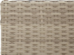 vidaXL - Tuinbank - met - tafel - en - kussens - L-vormig - poly - rattan - lichtgrijs