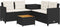 vidaXL - Tuinbank - met - tafel - en - kussens - L-vormig - poly - rattan - zwart