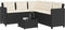 vidaXL - Tuinbank - met - tafel - en - kussens - L-vormig - poly - rattan - zwart
