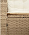 vidaXL - Tuinbank - met - tafel - en - kussens - L-vormig - poly - rattan - beige