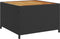 vidaXL - Tuinbank - met - tafel - en - kussens - L-vormig - poly - rattan - zwart