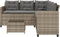 vidaXL - Tuinbank - met - tafel - en - kussens - L-vormig - poly - rattan - grijs