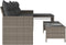 vidaXL - Tuinbank - met - tafel - en - kussens - L-vormig - poly - rattan - grijs