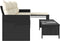 vidaXL - Tuinbank - met - tafel - en - kussens - L-vormig - poly - rattan - zwart