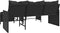 vidaXL - Tuinbank - met - tafel - en - kussens - L-vormig - poly - rattan - zwart