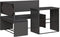 vidaXL - Tuinbank - met - tafel - en - kussens - L-vormig - poly - rattan - zwart