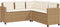 vidaXL - Tuinbank - met - tafel - en - kussens - L-vormig - poly - rattan - beige