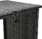 vidaXL - Tuinbank - met - tafel - en - kussens - L-vormig - poly - rattan - grijs