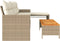 vidaXL - Tuinbank - met - tafel - en - kussens - L-vormig - poly - rattan - beige
