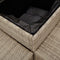 vidaXL - Tuinbank - met - tafel - en - kussens - L-vormig - poly - rattan - lichtgrijs