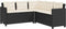 vidaXL - Tuinbank - met - tafel - en - kussens - L-vormig - poly - rattan - zwart