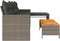 vidaXL - Tuinbank - met - tafel - en - kussens - L-vormig - poly - rattan - grijs