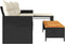vidaXL - Tuinbank - met - tafel - en - kussens - L-vormig - poly - rattan - zwart